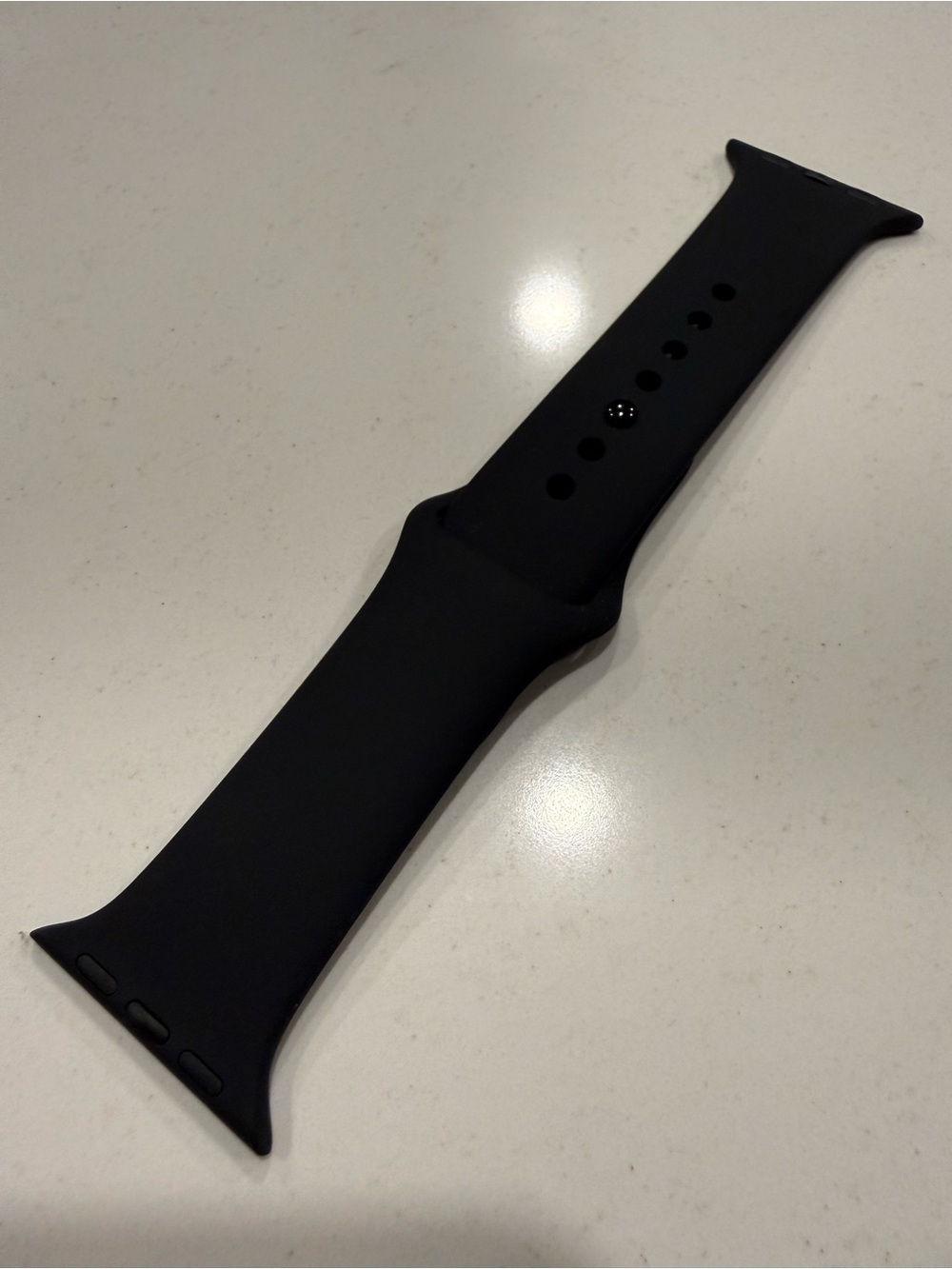 Apple 42mm Black Sport Silicone Watch Band - S/M Adjustable